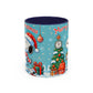 Beagle Chistmas Illustration Mug | Accent Coffee Mug 11oz 15oz