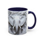 Elephant Relief Accent Coffee Mug — Grey Carved Jungle Design (11/15oz)