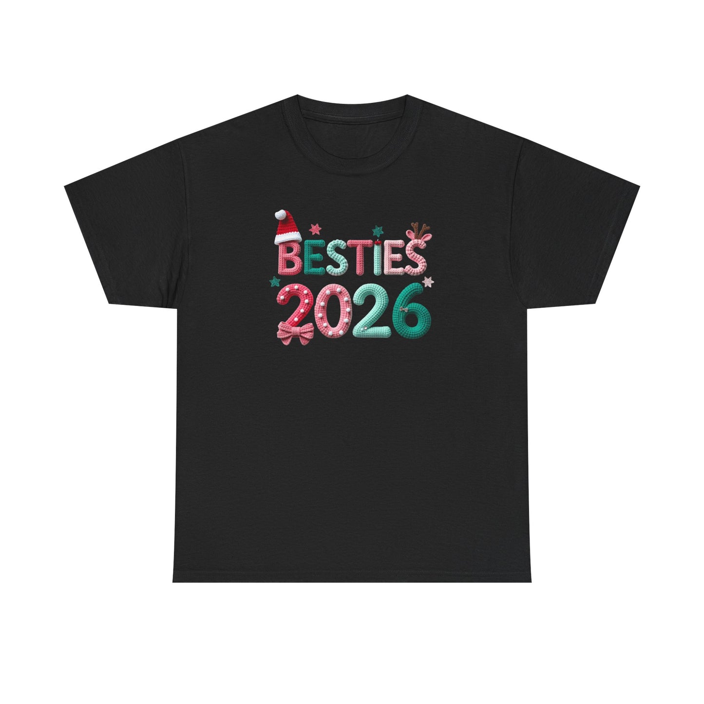 T-Shirt "Besties 2026" Holiday Friends Matching Tee