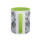 Elephant Relief Accent Coffee Mug  Grey Carved Jungle Design (11/15oz)
