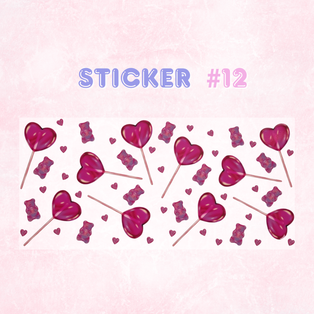 UV DTF Valentines Themed Stickers