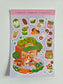 Kawaii Matcha Sticker Sheet | Smiling Matcha Cup Decal