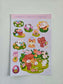 Floral Friends Sticker Sheet | Kawaii Animals, Flowers, Nature Decal