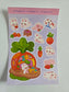Kawaii Carrot Bunny Sticker Sheet | Planner, Laptop Decal (4x6 Inch)