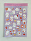 Kawaii Bunny Sticker Sheet | Adorable Laptop Decal, Planner Accessory