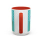 Princess Girl Cartoon Teal Accent Coffee Mug | 11oz 15oz