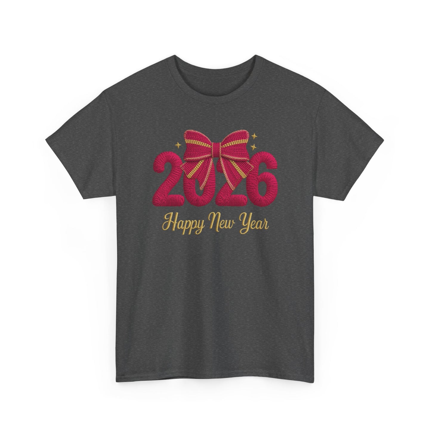2026 Happy New Year Tee — Festive Ribbon New Year’s Day T-Shirt