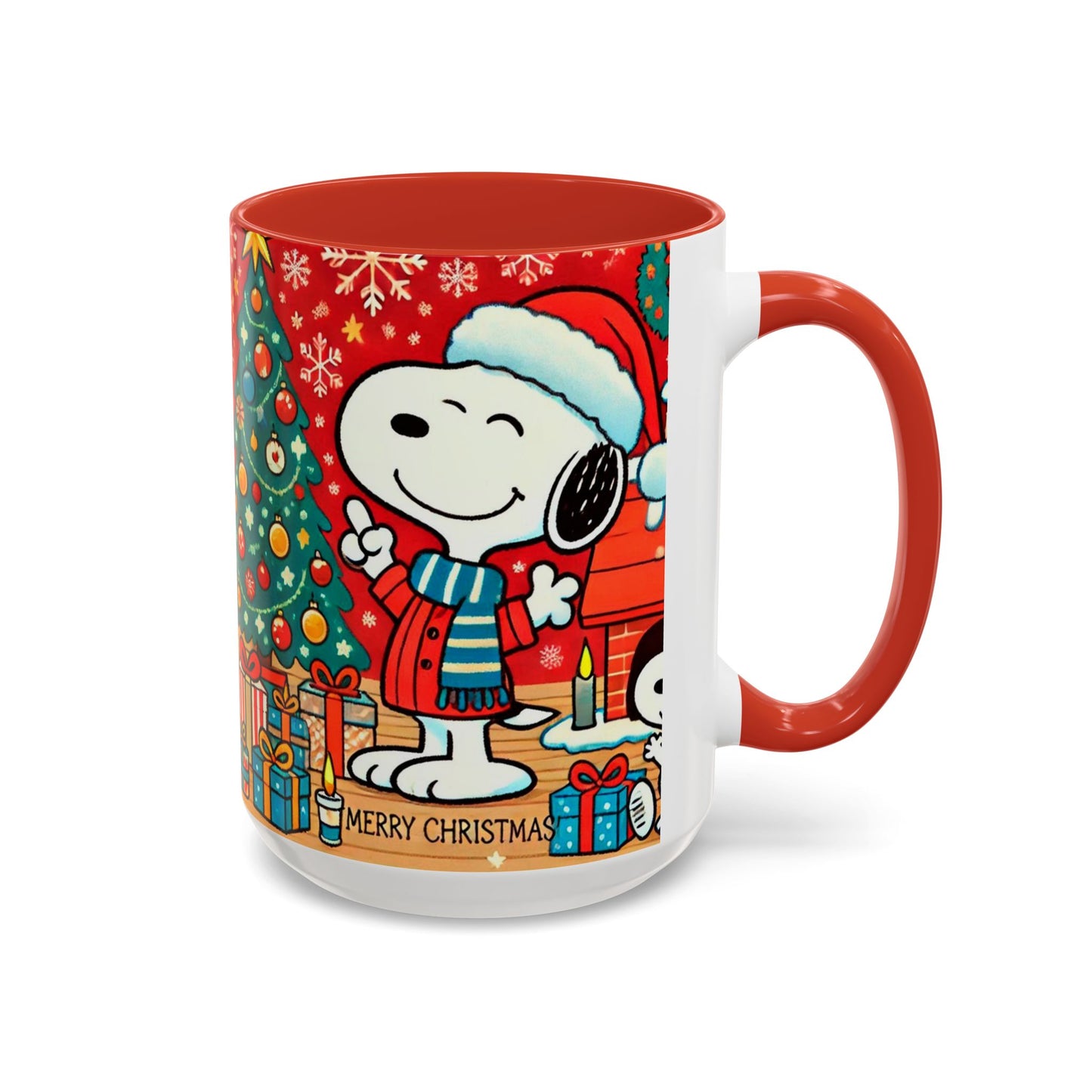 Yellow Santa Holiday Mug | Christmas Accent Coffee Mug (11,15oz)
