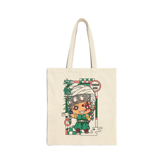 Tengen Chibi Canvas Tote Bag | Demon Slayer Inspired Tote Bag