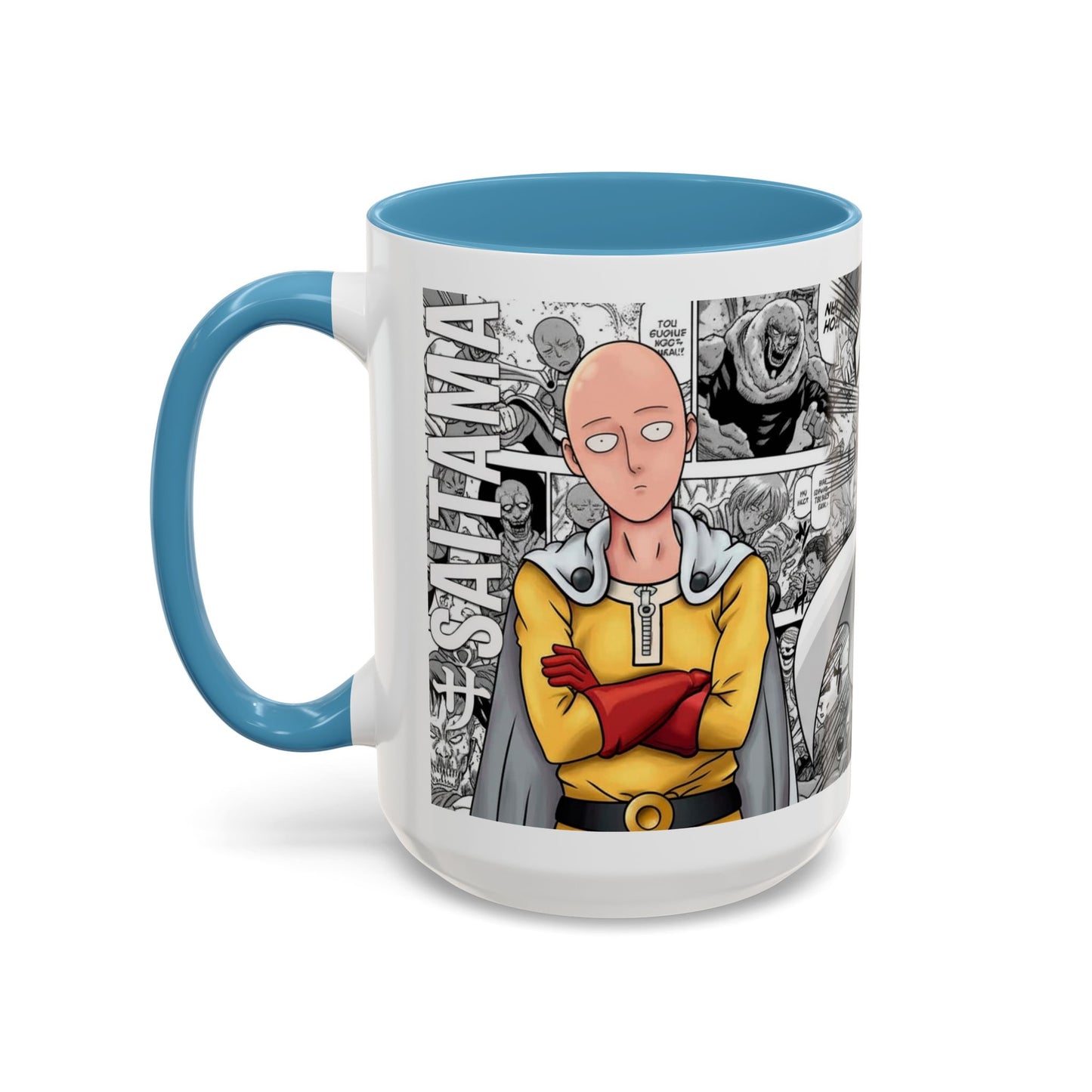 Anime Fist Coffee Mug  Dynamic Manga Collage Accent Mug (11/15 oz)
