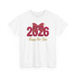 2026 Happy New Year Tee — Festive Ribbon New Year’s Day T-Shirt