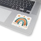 Boho Rainbow Sticker — Sun, Stars & Clouds Kiss-Cut Decal