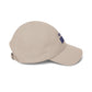 Super Dad embroidered logo Classic Dad Cap | White baseball hat