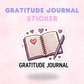 Gratitude Journal | Laminated Sticker/Decal