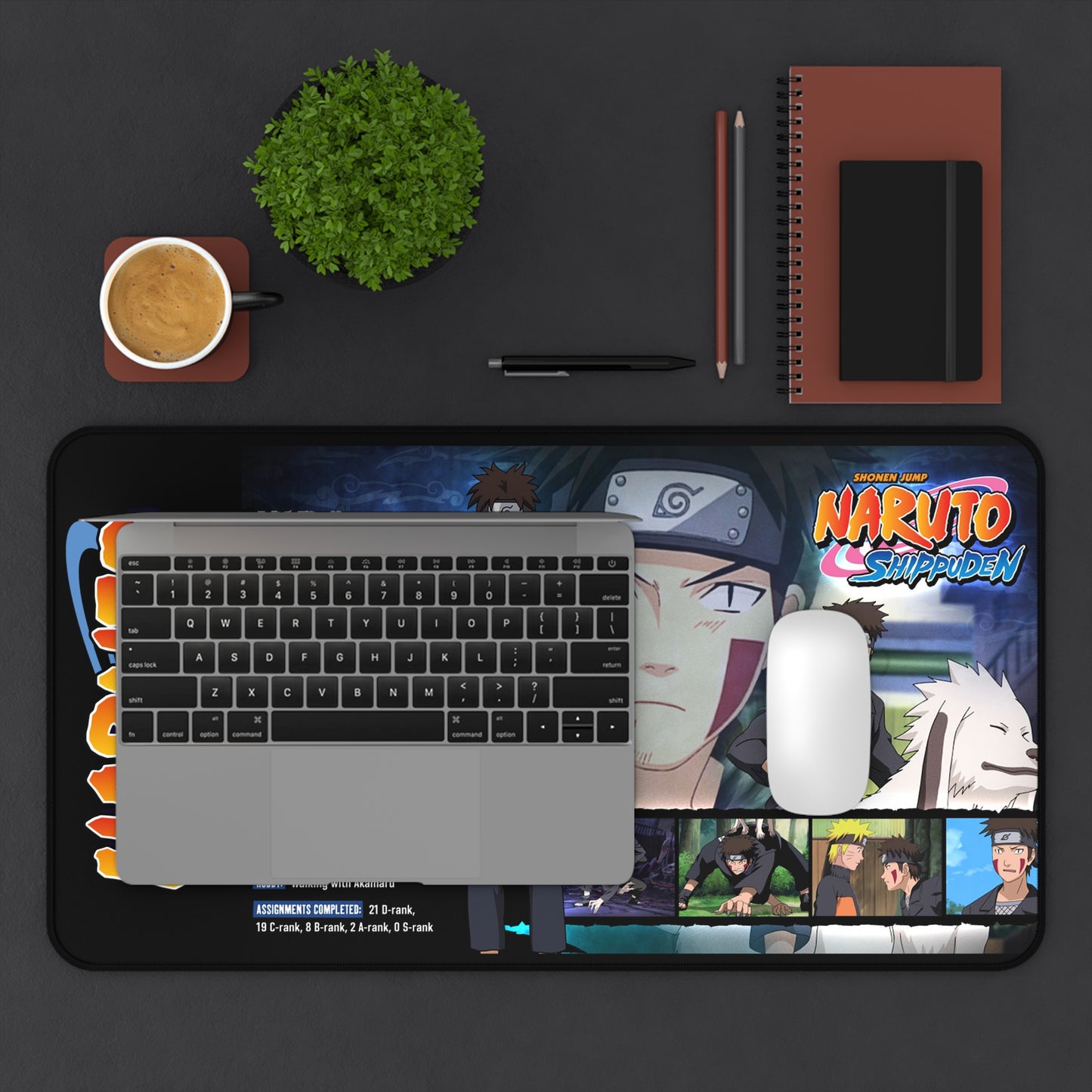 Naruto Kiba Character Desk Mat | Anime Gaming Mousepad