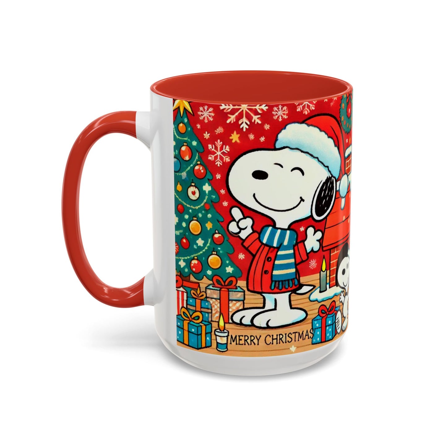 Yellow Santa Holiday Mug | Christmas Accent Coffee Mug (11,15oz)