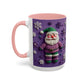 Purple Santa Snowflake Mug | Accent Coffee Mug