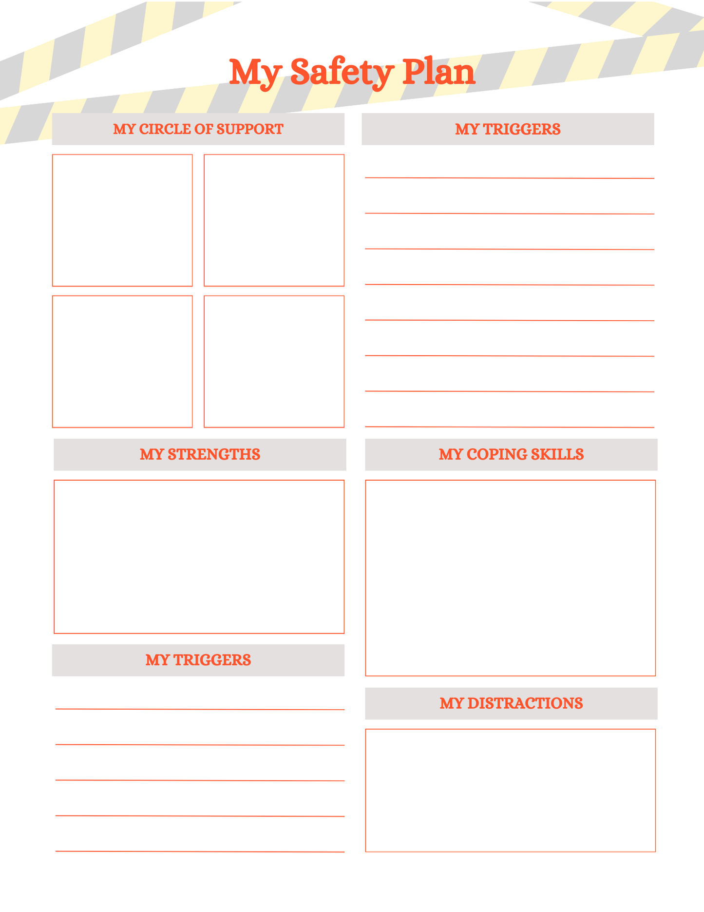 Safety Crisis Plan Journal | Digital Download