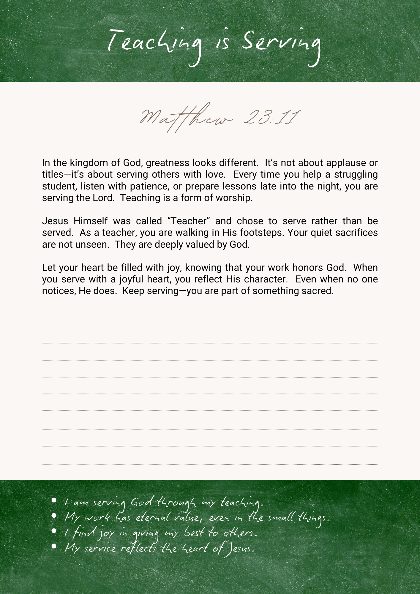 Chalkboard & Calling | Devotional Journal