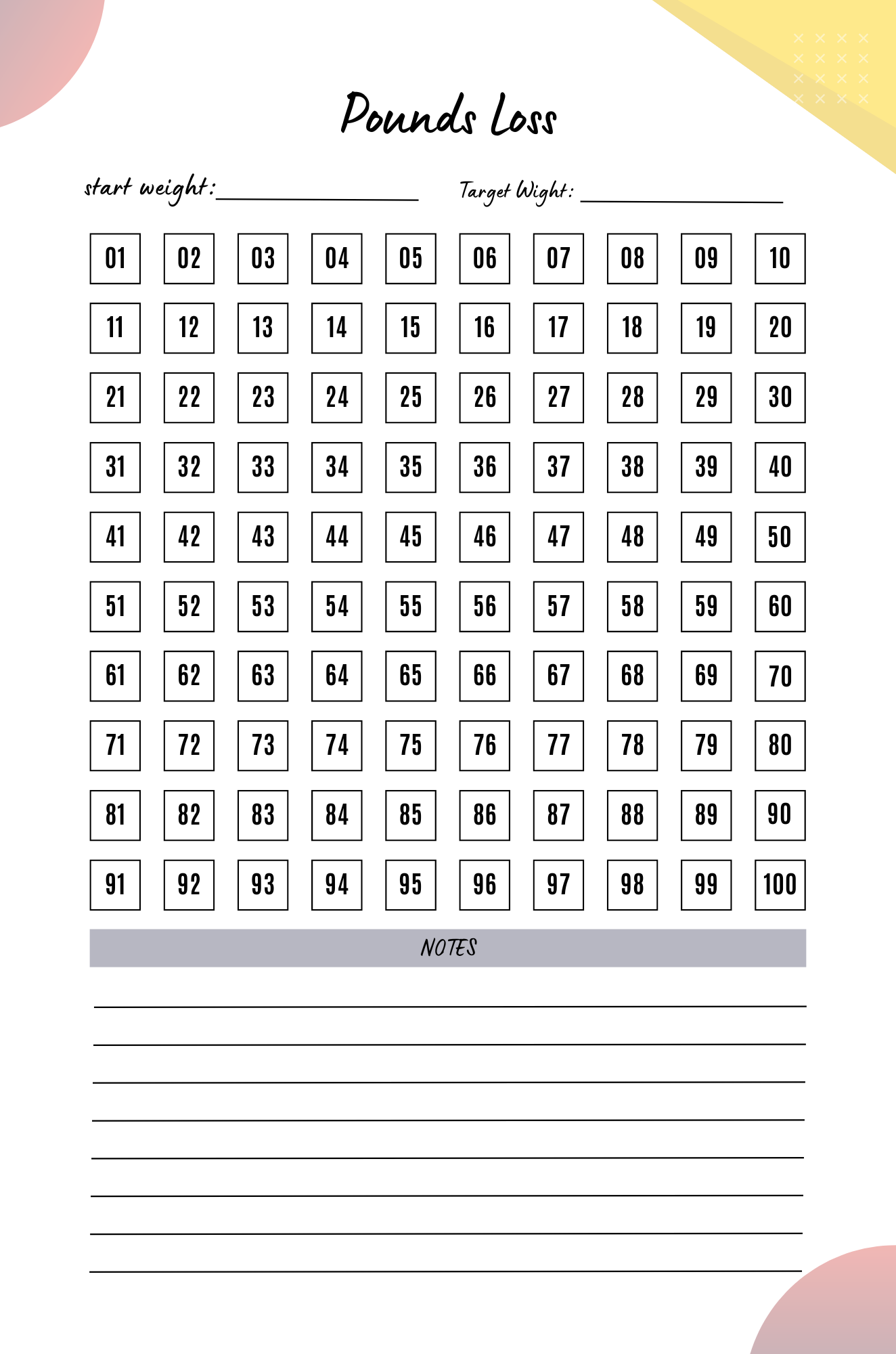 12 Week Weight Loss Planner | Digital Download