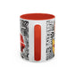 Anime Fist Coffee Mug  Dynamic Manga Collage Accent Mug (11/15 oz)