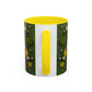 Yellow Santa Holiday Mug | Christmas Accent Coffee Mug (11,15oz)