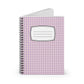 Lavender Gingham Notebook Spiral Notebook | Ruled Journal