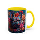 Floral French Bulldog Accent Coffee Mug  Colorful Dog Art 11/15oz