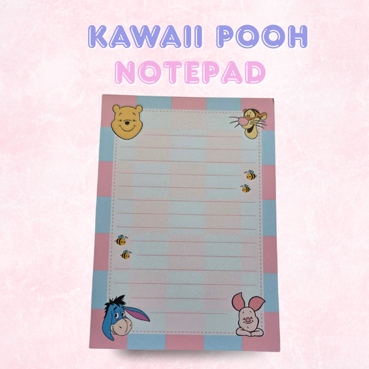 Kawaii Pooh and Friends Notepad