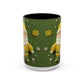 Yellow Santa Holiday Mug | Christmas Accent Coffee Mug (11,15oz)