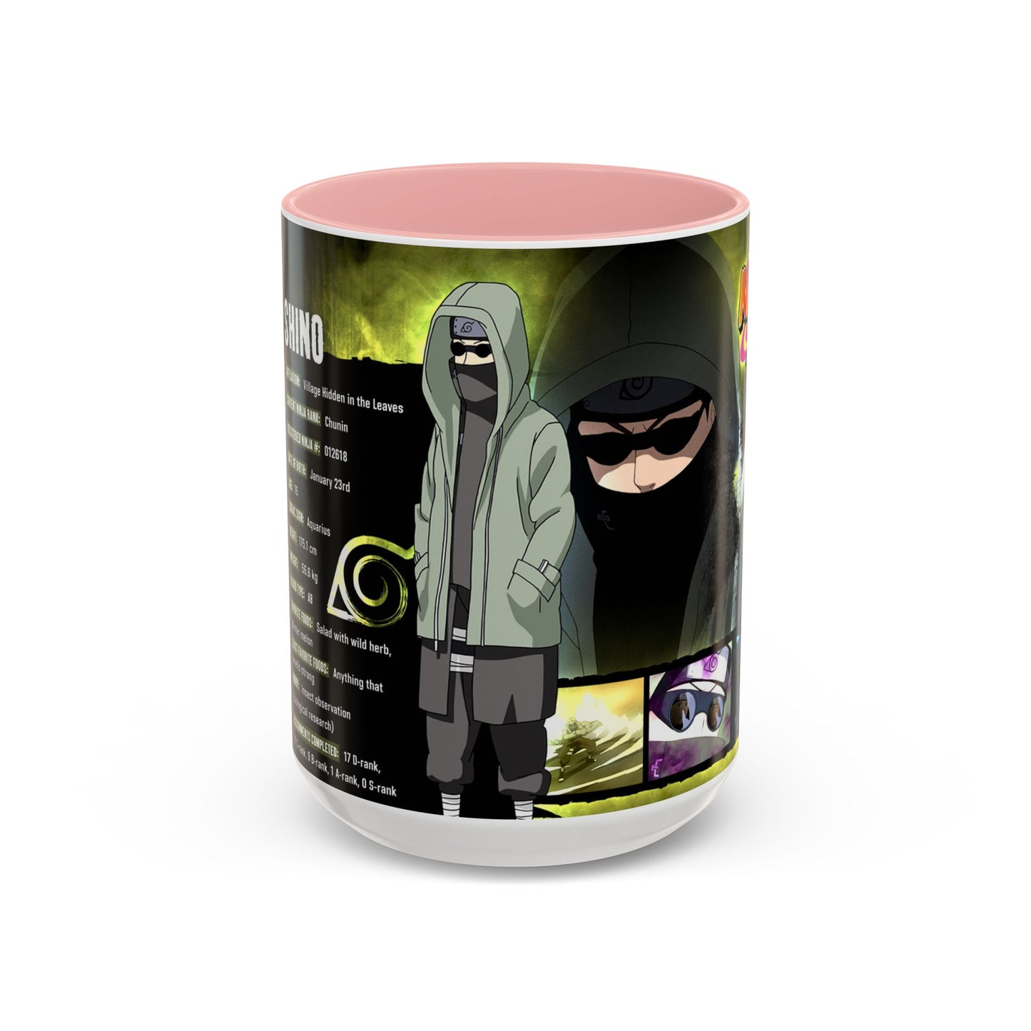 Naruto Shippuden Shino Aburame Accent Coffee Mug | Anime Character Fan Gift (11/15oz)