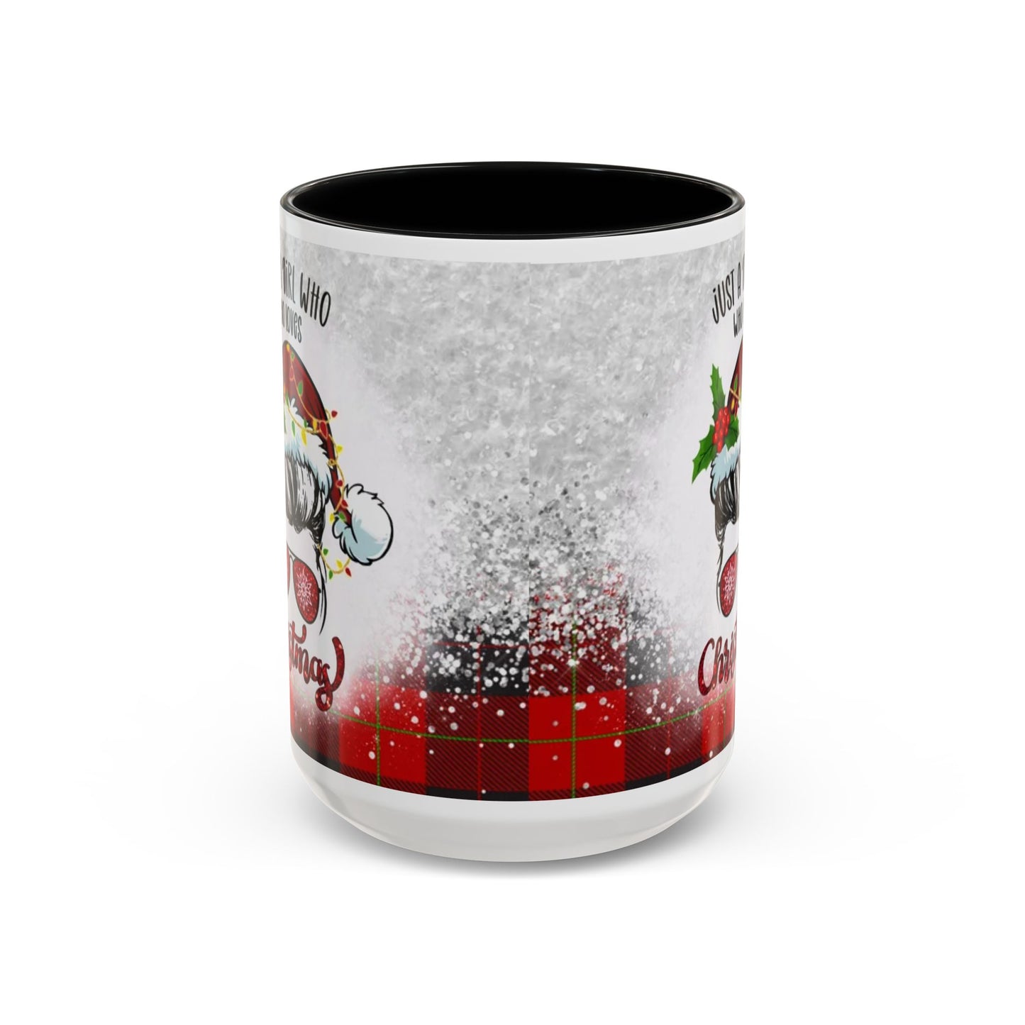 Just a Girl Who Loves Christmas Skull Mug | Accent Coffee Mug 11oz/15oz