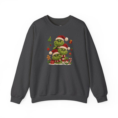 Grinch Family Christmas Tee | Cute Holiday Santa Grinches, Presents, Cookies