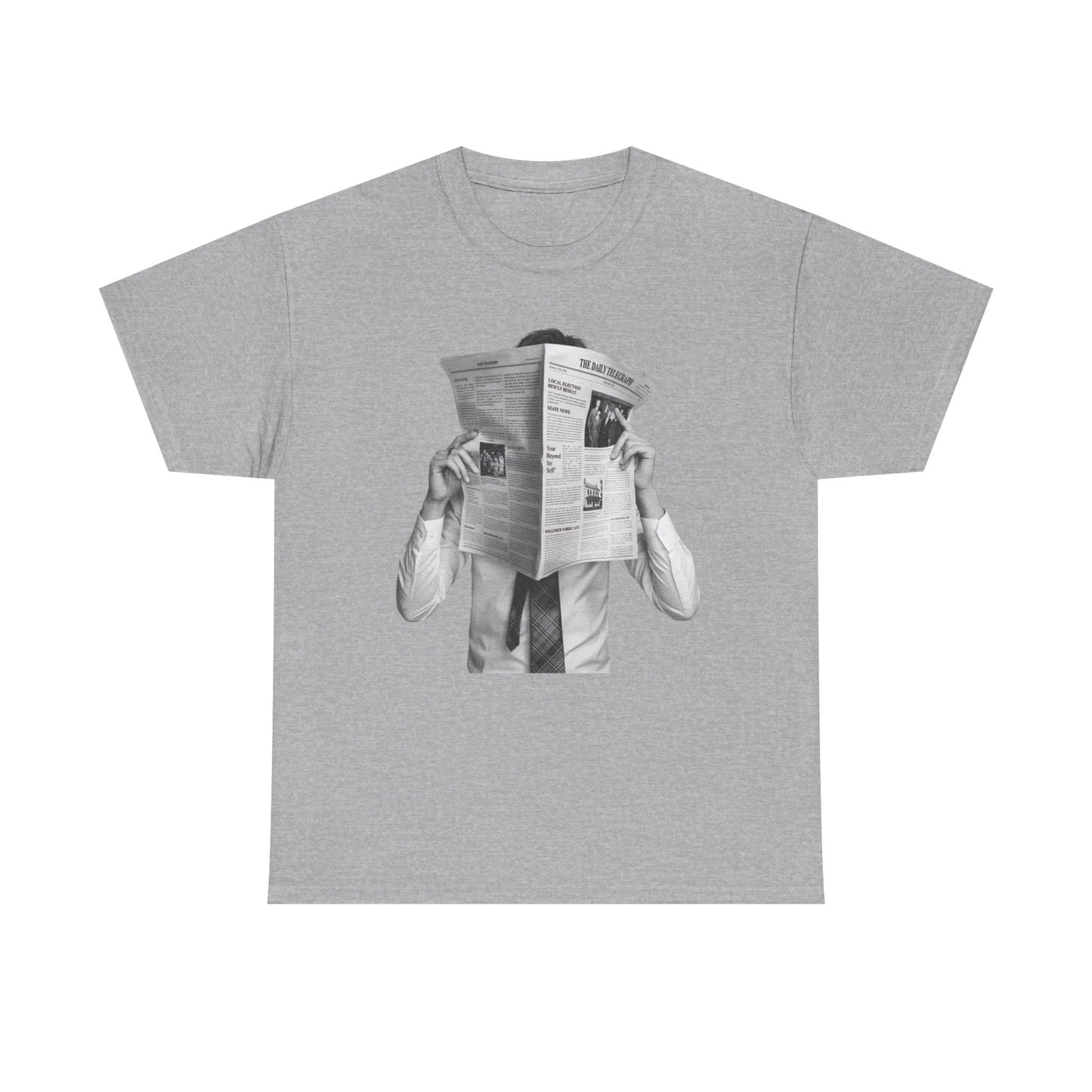 BTS  Reading Newspaper T-Shirt | Vintage Illustration, Retro Newsprint Tee
