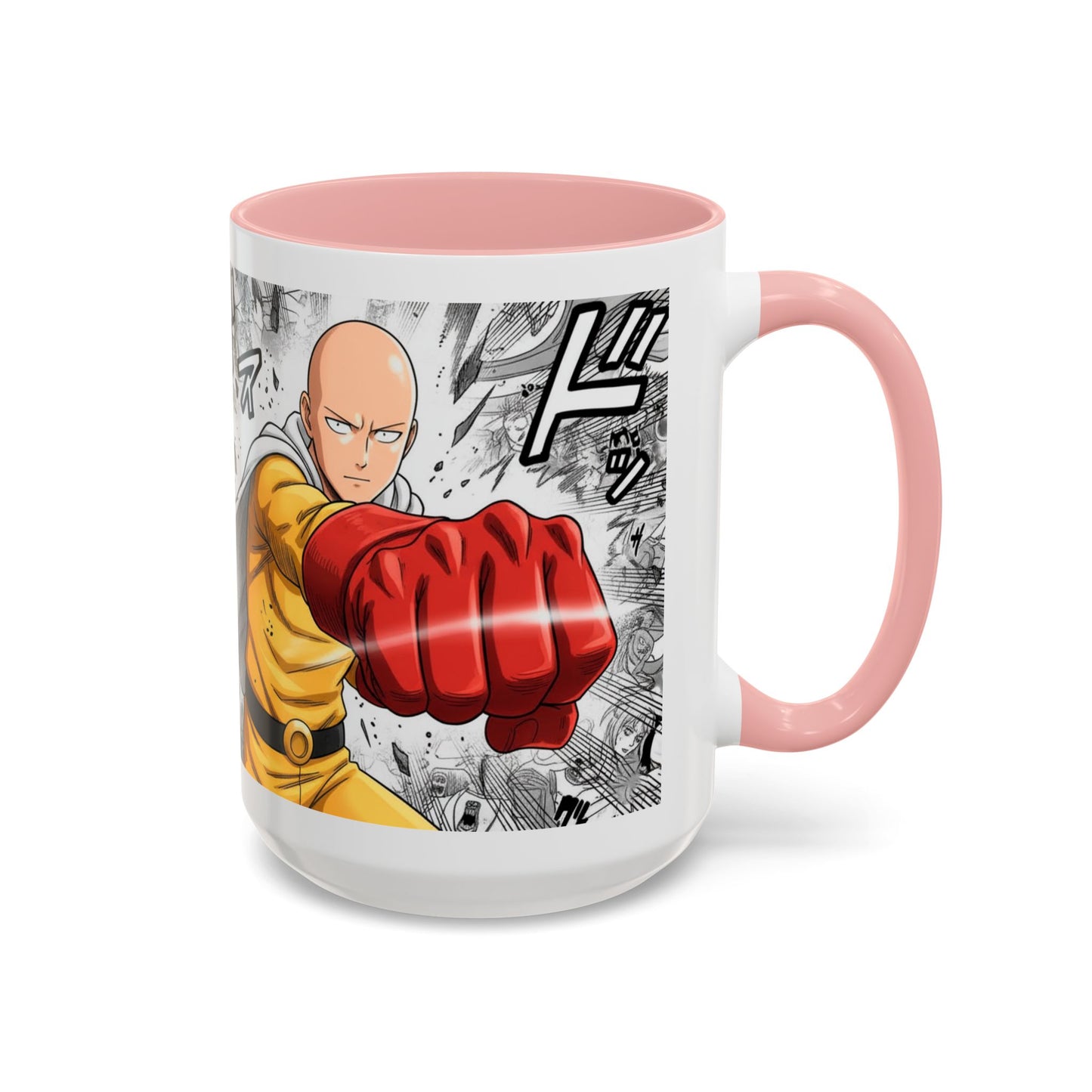 Anime Fist Coffee Mug  Dynamic Manga Collage Accent Mug (11/15 oz)