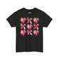 Pink Sequin Hearts & Bows T-Shirt | Valentine Heart Pattern Tee