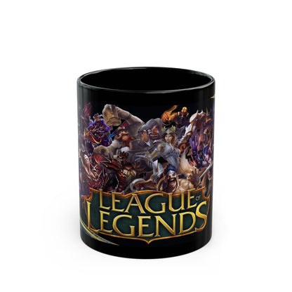League of Legends Black Ceramic Mug Champion Collage