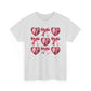 Pink Sequin Hearts & Bows T-Shirt | Valentine Heart Pattern Tee