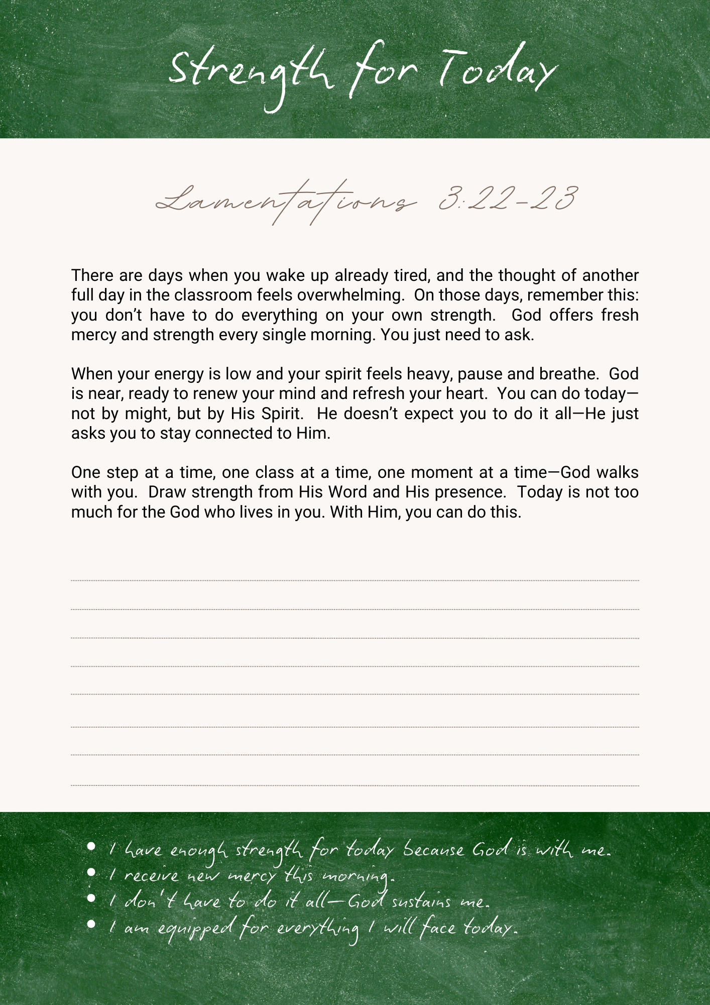 Chalkboard & Calling | Devotional Journal