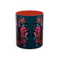 Floral French Bulldog Accent Coffee Mug  Colorful Dog Art 11/15oz