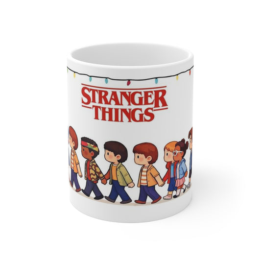 Stranger Things Kids Illustration Mug | 11oz Ceramic Coffee Cup