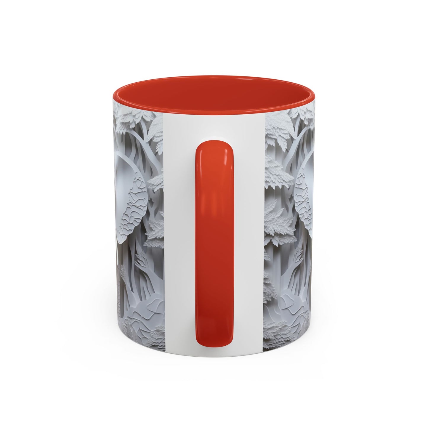 Elephant Relief Accent Coffee Mug  Grey Carved Jungle Design (11/15oz)