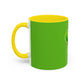 Grinch Character with Poop Present Mug | Accent Coffee Mug