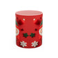 Cute Santa Pattern Accent Coffee Mug | Christmas Holiday Snowflakes