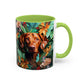 Vizsla Floral Accent Coffee Mug — Dog Portrait Botanical 11/15oz