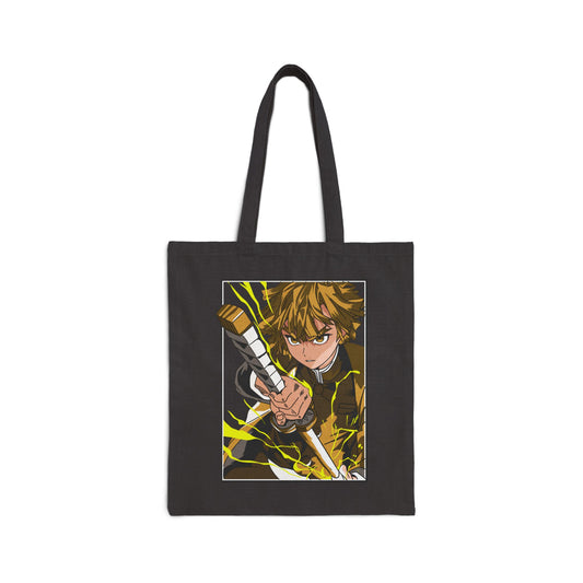 Zenitsu Canvas Tote Bag | Demon Slayer Inspired Canvas Tote Bag