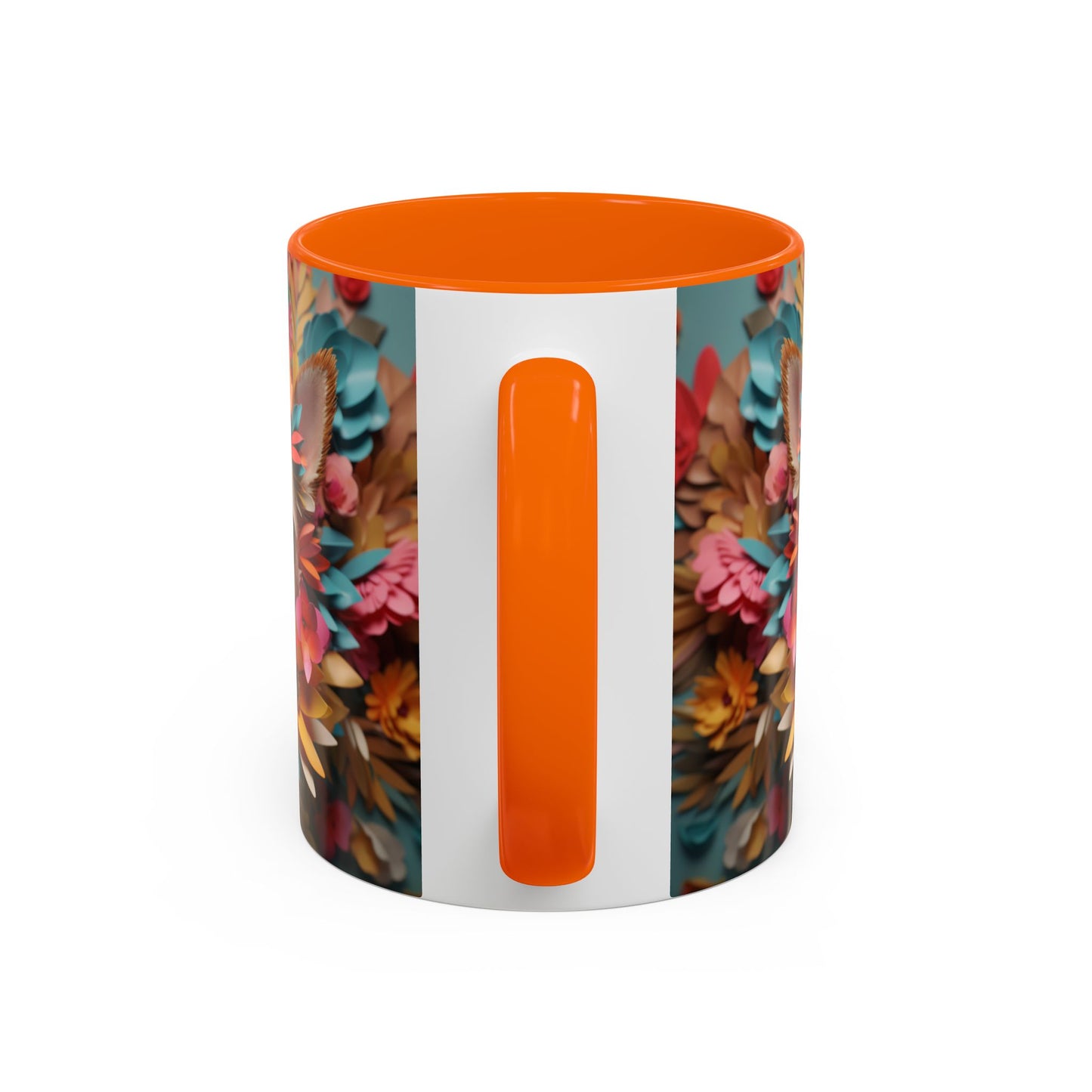Chihuahua Floral Wreath Accent Coffee Mug Colorful Pet Lover Gift (11/15oz)