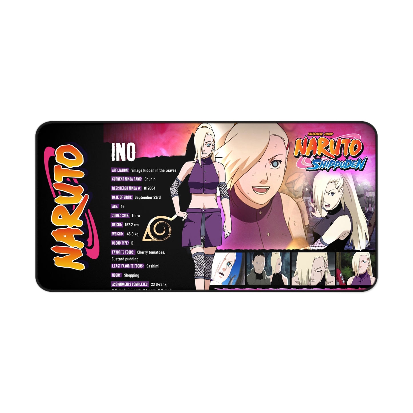 Ino Yamanaka Naruto Desk Mat | Anime Gaming Mouse Pad