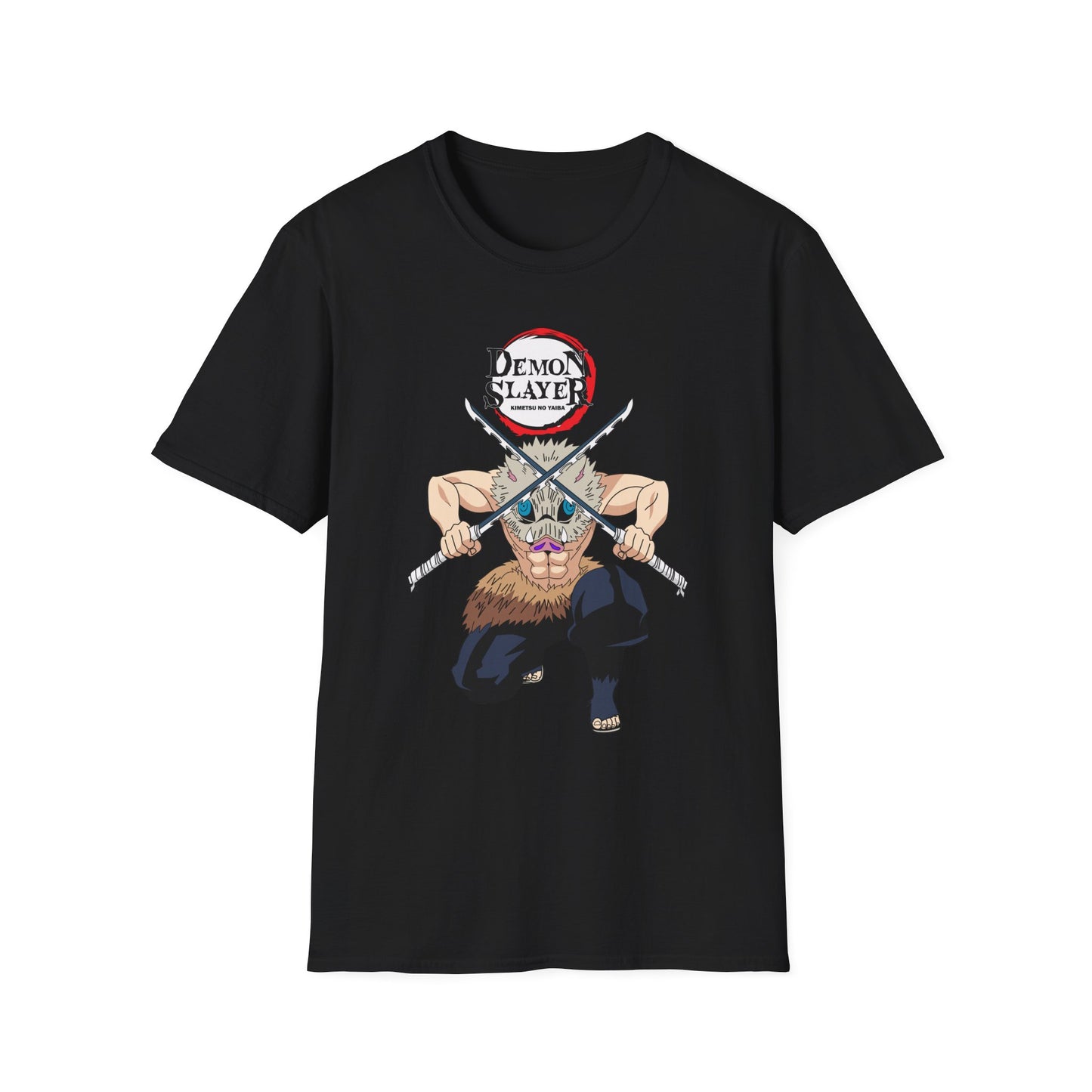 Demon Slayer Inosuke Graphic T-Shirt  Anime Sword Warrior Tee