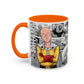Anime Fist Coffee Mug  Dynamic Manga Collage Accent Mug (11/15 oz)